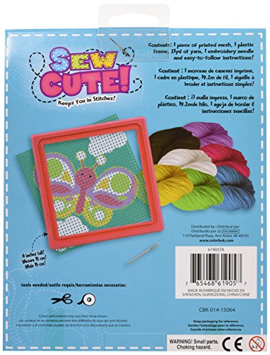 Colorbok Différents sew cute papillon point kit-6-inch 10 x 15 cm cousu en fil 0782361368080 (0782361368080)