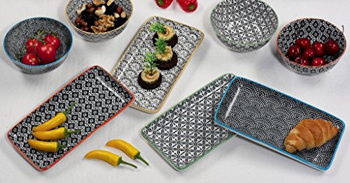 'Plateau Lot de 4 plaques ATIKA Noir Blanc Mult...