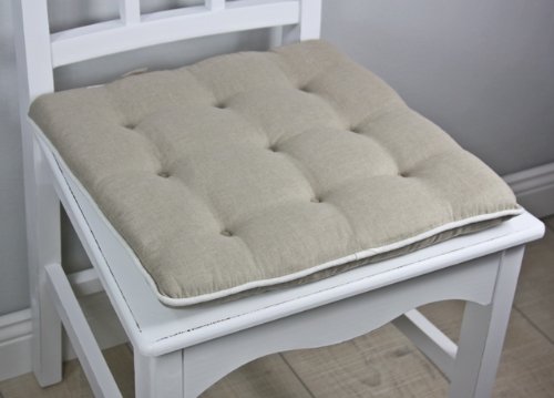 Coussin 40 x 40 cm blanc crème marron sitzkisss...