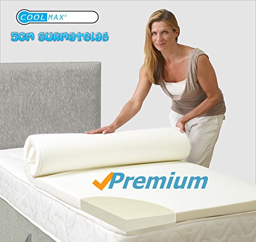 180 x 200 cm Prime surmatelas en mousse à mémoire de forme avec tissu Coolmax. visco élastique surmatelas, Dont 2 oreillers gratuits. idéal pour la fibromyalgie arthrite sciatiques 0784672365352 J&A Foam Suppliers