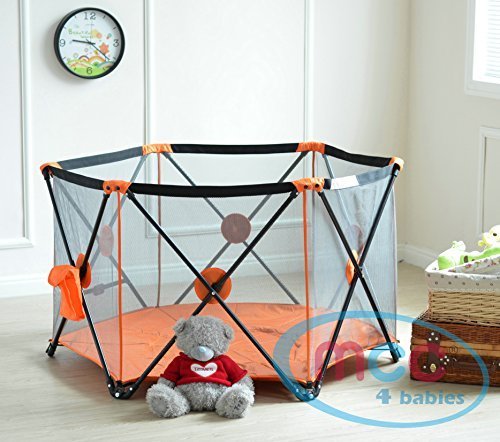 Parc portable pliant orange pour bébés