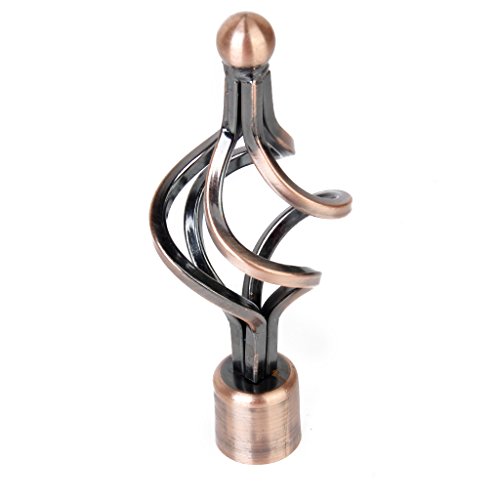 2x Tête Décor Tringle Rideau Fenêtre Draperie C...