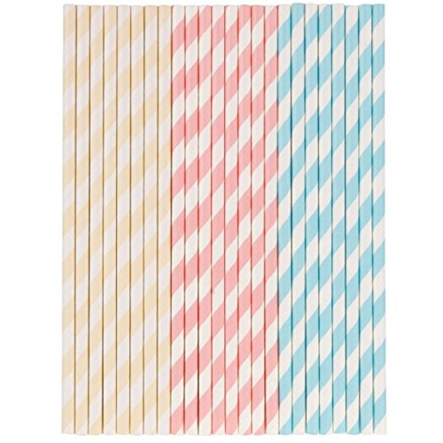 Pailles en papier pastel