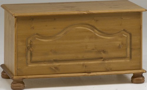 Coffre de rangement ottoman Pieds ronds Pin