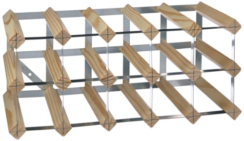 Longlife- Range-bouteilles crémaillère en Pin n...