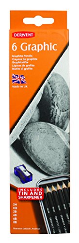 Derwent Graphic Crayons graphite Boîte métal de...
