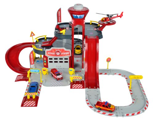 Majorette Dickie Toys - 212050015 - Circuit - Majorette - Creatix Rescue Station - 1 Hélicoptère Et 1 Voiture code EAN 0787551959291 