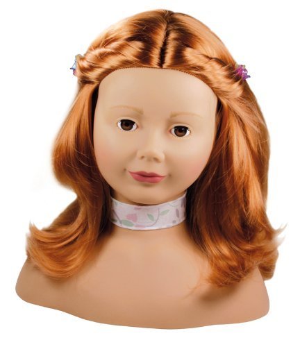 Götz Puppen 1192054 la tête à coiffer et maquiller götz. cheveux roux code EAN 0787551965315 