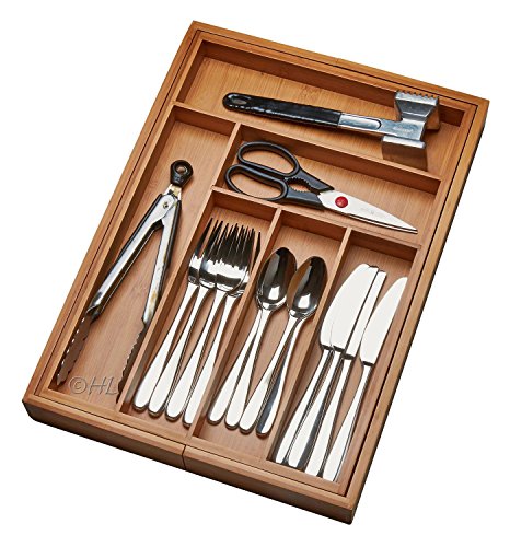 Organiseur pour tiroir à couverts en bambou rég...