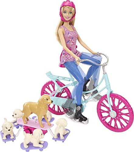 - cld94 - poupée mannequin - barbie a vélo avec...