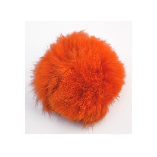 theofeel Bommel Pompon Orange Couleur 06 Pompon pour casquettes Fourrure Pompon Avec Pompon en fourrure code EAN 0789464885117 