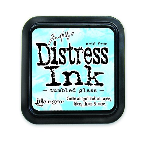 Tim holtz détresse tampon, pendentif en verre