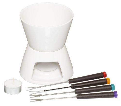 Chocolate fondue set with four forks chocolate ...