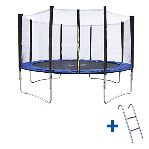 Trampoline 430cm avec filet de protection et so...