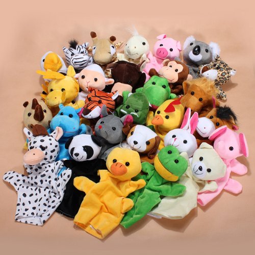 1pcs Zoo Animaux Gants en Peluche Marionnettes ...