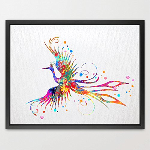 dignovel Studios Phoenix Aquarelle Oiseaux Illu...