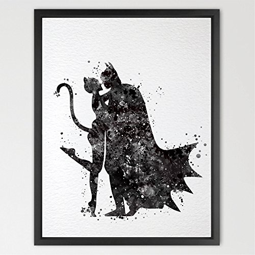 dignovel Studios Batman et Catwoman Aquarelle P...
