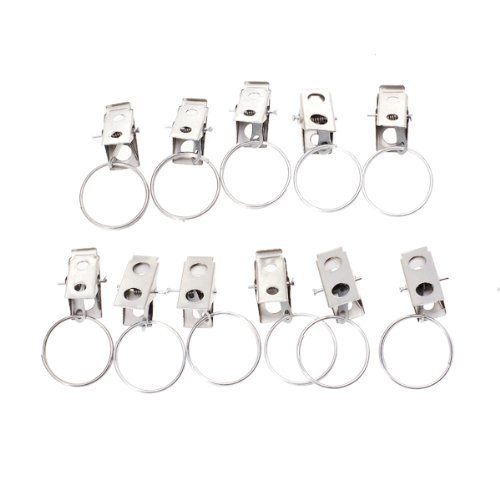 20pcs Anneaux à pince pour Tringle à Rideau Clips de Rideaux 0791090856331 Générique