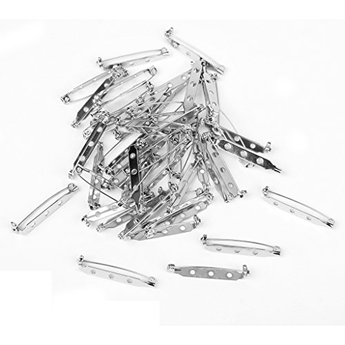 Générique 50pcs Epingles de Barres de Broche Epingles de Sûreté 37mm pour DIY Broche / Badge ou d'autres Projets d'Artisanat qui Nécessite une Epingle code EAN 0791090858885 