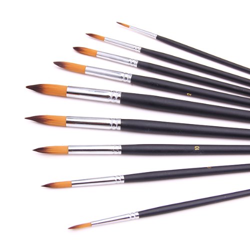 Générique 9pcs Pinceaux de Peinture Pinceaux Aquarelle Poil en Nylon code EAN 0791090868211 