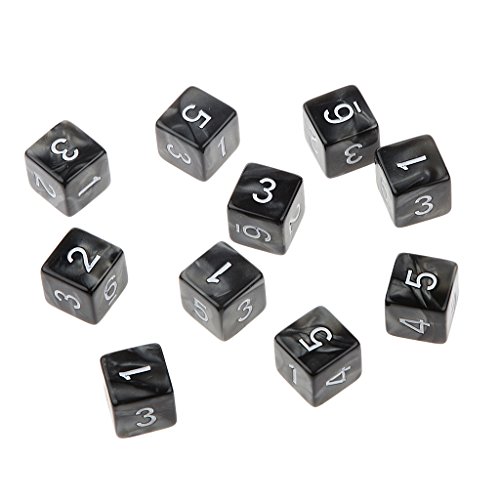 10pcs 16mm Dés Multi-faces Dices Six Faces D6 D...