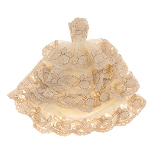 Robe de Mariage Soirée 4 Couches Dentelle Flora...