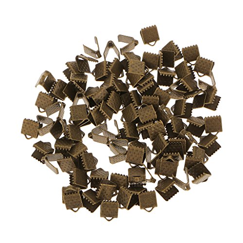 Générique Lot de 100pcs Vintage Embouts de Fermoir Enserre Perle Sertissage Extrémité Fermoir Pour Fabrication de Bijoux - 6mm, 6mm code EAN 0791512831946 