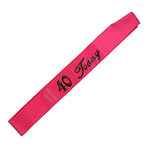 Echarpe Satin Happy Birthday 40 Today pour Déco...