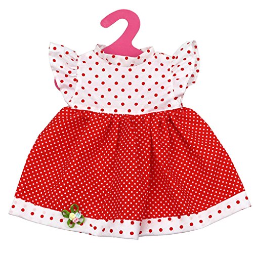 Point Rouge Robe Pour 18 Pouces Poupée American...