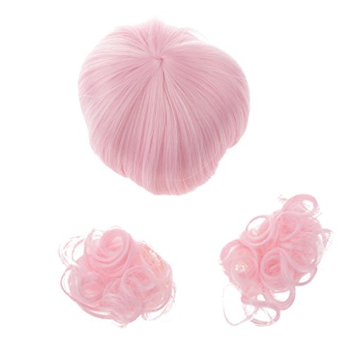 Rose Perruque Poupée Cheveux Postiches Chignon ...