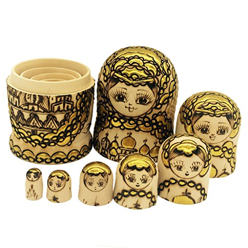 Set 7pcs Poupées Russes Bois Jeu d'Imbrication ...