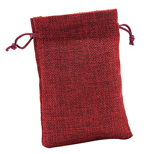 10pcs Sacs à Cordon en Jute Pochettes Rouleaux ...