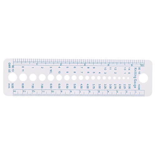 Outil Jauge d'Aiguilles à Tricoter en Plastique...