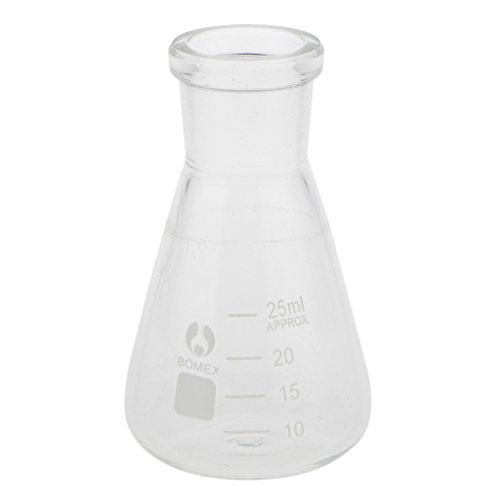 Erlenmeyer de Verre Gradué Forme Conique Bécher pour Laboratoire de Chimie Cuisine - 25ML 0791512908693 Generic