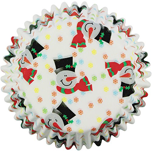 Smiley bonhomme de neige en papier pour cupcake...