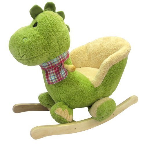 Dino à bascule en peluche douce, pour enfant, b...