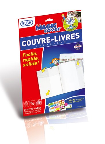 Pack de 5 feuilles de protège livre magic cover