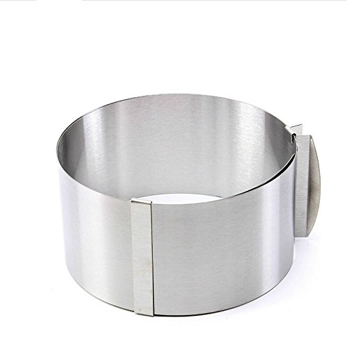 Moule cercle à gâteau rond extensible avec eche...