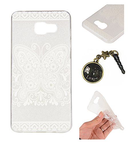 Laoke TPU Souple Etui Gel Léger Ultra Slim Flexible Anti Rayures Couverture Couverture de Protection Anti, Coque Cristal pour Samsung Galaxy A5 (2016) A510F A5100 Slim Coque Housse Etui +Bouchons de poussière (9QQ) code EAN 0795410195544 