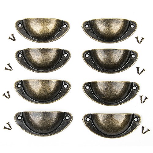 Hakkin 8Pcs Rétro Poignées de Tiroir Poignée Me...