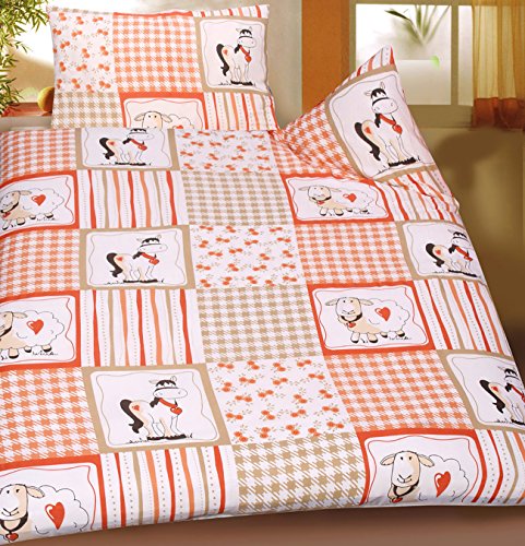 KH-Haushaltshandel Baby enfants été Parure de lit 100 x 135 + 40 x 60 cm Motif?: Cheval + Mouton, pour lit d'enfant microfibre (42920) code EAN 0796037243892 