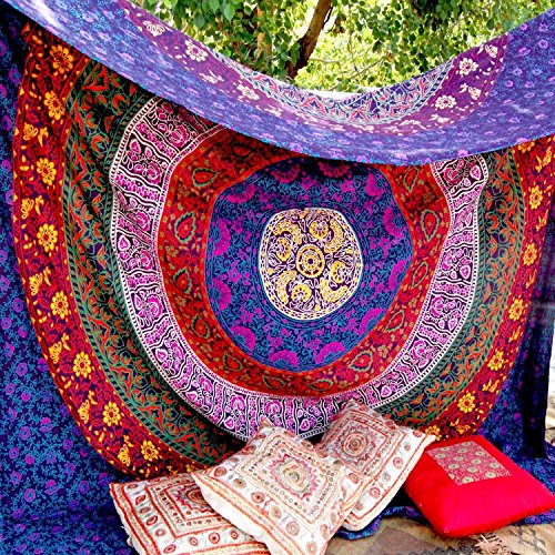 - indian hippie mandala tapestry, 220 x 240 cm ...