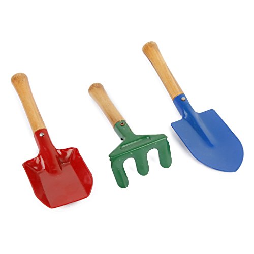 3pcs Mini Outils de Jardin Pelle Râteau Jouets ...