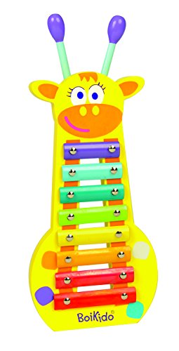 Jouet en bois eveil xylophone girafe 0796629310339 Boikido