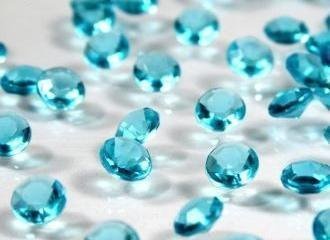 Table Crystals 4000 Aqua/Turquoise Quality Diamond Scatter Crystals Wedding Table Decoration by Wonderland Home by Table Crystals code EAN 0798256034268 