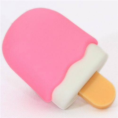 Gomme japonaise Iwako en forme d'esquimau rose