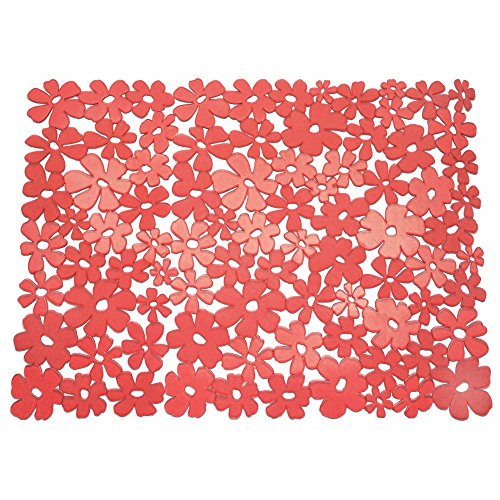 60964eu blumz grand tapis d'évier rouge