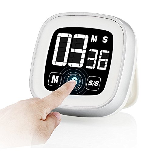 innotree Fantaisie Écran tactile Minuteur numérique de cuisine, grand écran Alarme dos magnétique et support compte à rebours et minuteur électrique pour Cool code EAN 0799422858749 