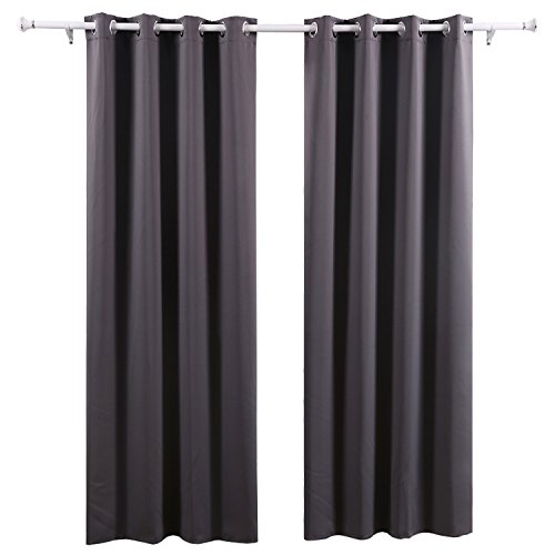 Lot de 2 rideaux occultants solides à oeillets ...