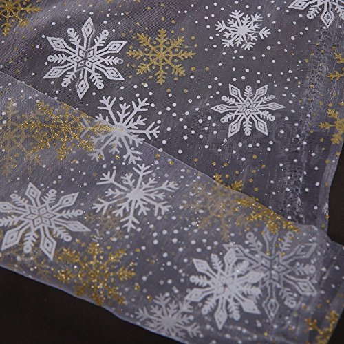 Flocon de neige decoration organza tissu pour t...